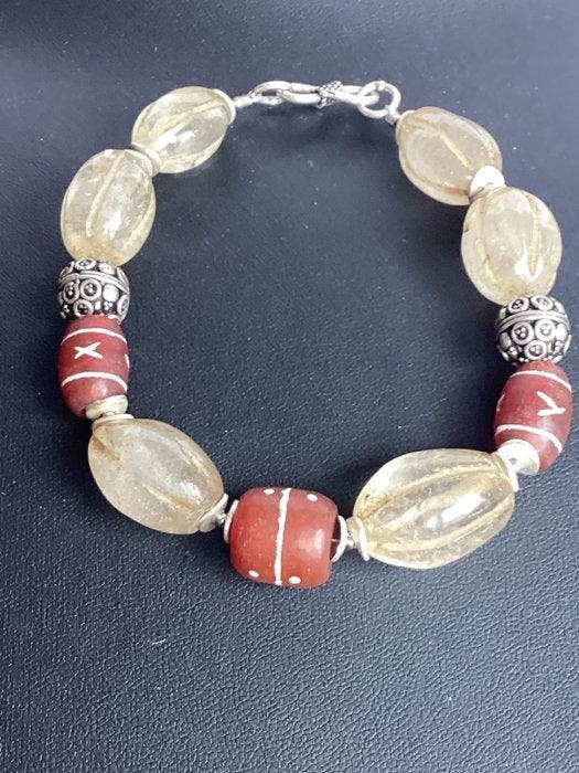 Nepal - Puy - États Bergkristall / Melonen, argent et perles, Antiek en Kunst, Antiek | Overige Antiek