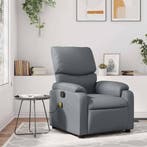 vidaXL Massagestoel van grijs kunstleer, Huis en Inrichting, Fauteuils, Verzenden, Nieuw