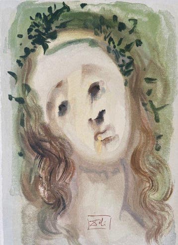 Salvador Dali (1904-1989) - The face of Virgil