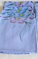 Handdoek (10) - 110 cm - 65 cm - Linnen 100% bloemenprint