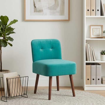 vidaXL Slipperstoel Turquoise fluweel, Verzenden, Nieuw