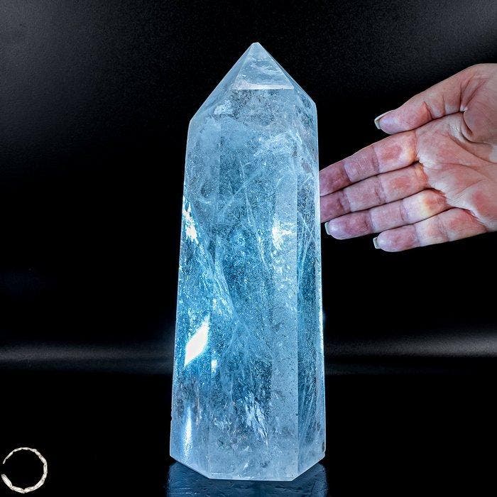Natuurlijke lemurische bergkristalobelisk uit Brazilië – 2, Verzamelen, Mineralen en Fossielen