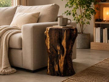 Bijzettafel - TRONCO Design - Olive - Olijfhouten tafel