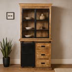 Buffetkast Mangohout Milan 120 Met Deurtjes Recht, Maison & Meubles, Armoires | Buffets, Verzenden