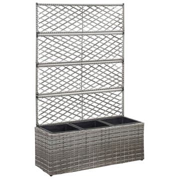 vidaXL Latwerkplantenbak verhoogd met potten 83x30x130 cm, Tuin en Terras, Verzenden, Nieuw