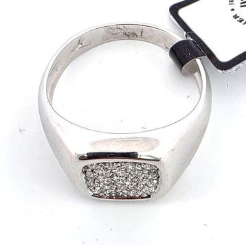 Ring - 18 karaat Witgoud - 0.20ct. tw. Diamant (Natuurlijk)