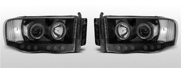 Carnamics Koplampen | Dodge Ram 02-08 4-d | Angel Eyes zwart, Verzenden