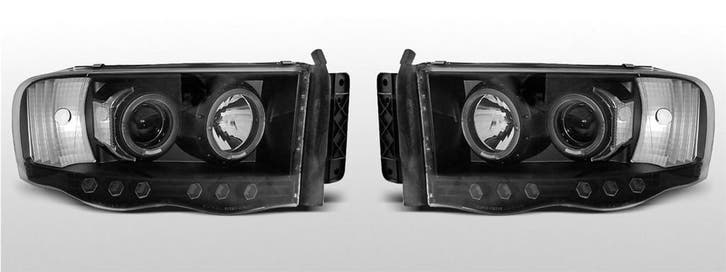 Carnamics Koplampen | Dodge Ram 02-08 4-d | Angel Eyes zwart, Autos : Pièces & Accessoires, Éclairage, Envoi