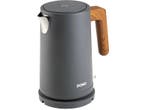 Domo -  Waterkoker Wood You  - Grijs, 1 tot 2 liter, Verzenden, Nieuw, Draadloos