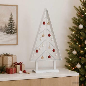 vidaXL Metalen kerstboom KUOPIO 60 cm Staal Wit, Verzenden