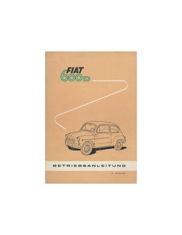1961 FIAT 600 D INSTRUCTIEBOEKJE DUITS