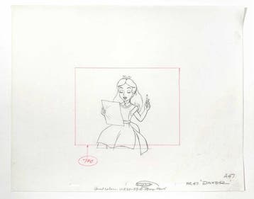 ALICE : Lay-outtekening door Disney-legende Ken O Connor -, Nieuw