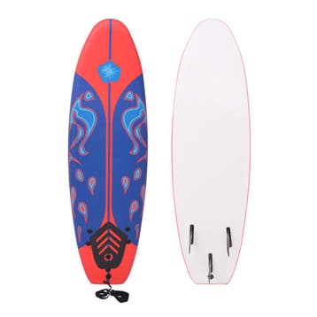 vidaXL Surfplank 170 cm blauw en rood, Watersport en Boten, Verzenden, Nieuw