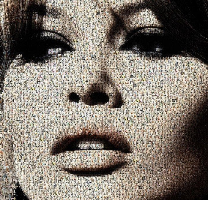 David Law - Crypto Brigitte Bardot II - Format XL 60x60, Antiquités & Art, Art | Objets design