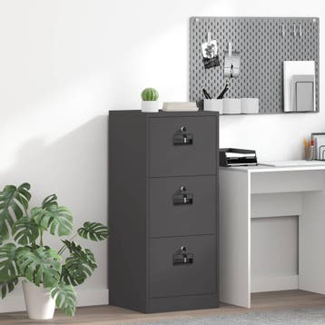 vidaXL Bestandkast Zwart 45,5 x 42 x 106,5 cm Koudgewalst, Verzenden