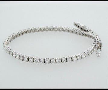 Zonder minimumprijs - Armband - 14 karaat Witgoud - 3.95ct., Nieuw