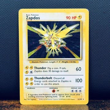 Pokémon Card - Zapdos Holo 16 – Pokémon, Hobby en Vrije tijd, Nieuw