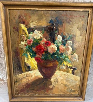 Leo Van Droogenbroeck (1905–1995) - Stilleven met bloemen