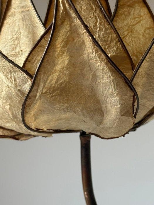 Tafellamp - Koper, Papier, Steen - Sculpturale lamp, Antiquités & Art, Antiquités | Éclairage