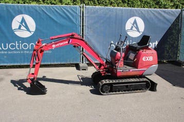 Veiling: Minigraver Hitachi EX8 Diesel, Zakelijke goederen, Machines en Bouw | Kranen en Graafmachines, Ophalen