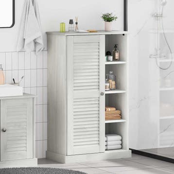 vidaXL Badkamerkast met plank VIGO Wit en Antiek Wit 68 x 34, Verzenden, Nieuw