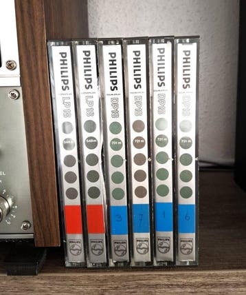 PHILIPS - 2xLP18 4xDP18 - 18 cm spoelen met tape - 1978