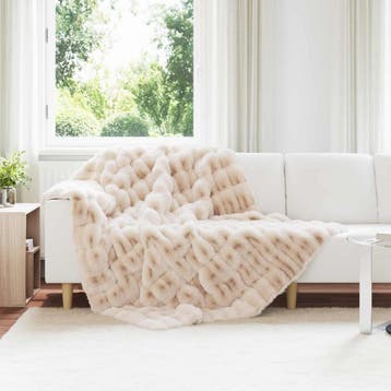vidaXL Antislip deken van imitatie konijnenbont Olite 4 st, Huis en Inrichting, Verzenden, Nieuw