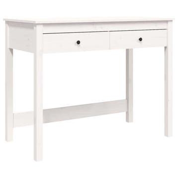 Bureau grenenhout 100cm wit | 35% korting | Retour deal, Verzenden, Zo goed als nieuw