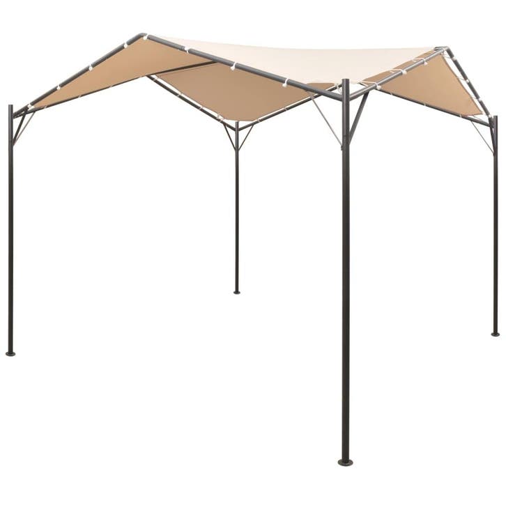 vidaXL Prieel 4x4 m staal beige, Jardin & Terrasse, Tonnelles, Envoi
