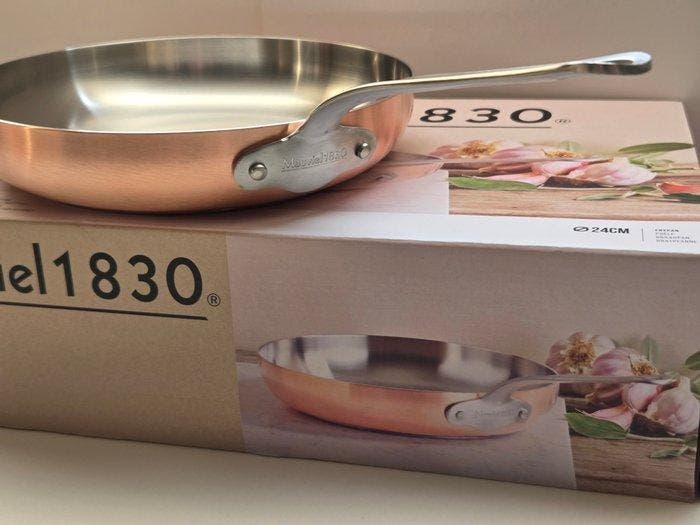 Mauviel - Braadpan - Mauviel 1830 koperen braadpan 24 cm -, Antiquités & Art, Antiquités | Ustensiles de cuisine