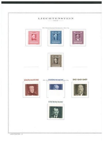 Liechtenstein 1936 - Selectie van folders en diensten., Gestempeld