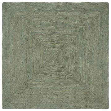vidaXL Gebied Tapijt Olijfgroen 160 x 160 cm Jute, Verzenden, Nieuw