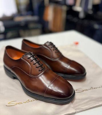 Santoni - Veterschoenen - Maat: EU 42 - Nieuw in doos