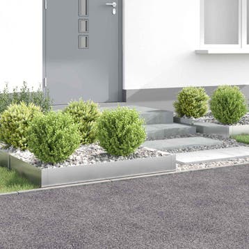 vidaXL Gazonrand 4 st 100 x 60 x 20 cm Staal Zilverkleurig, Jardin & Terrasse, Traverses & Bordures, Verzenden