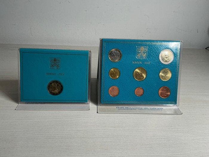 Vatican. Year Set (BU) / 2 Euro 2019 (2 items) (Sans prix de, Postzegels en Munten, Munten | Europa | Niet-Euromunten