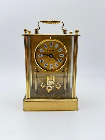 Horloge de table - v.max - Laiton - 1970-1980 - Rotation en
