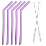 Fako Bijoux - Siliconen Rietjes Set - 5 Herbruikbare Rietjes, Verzenden