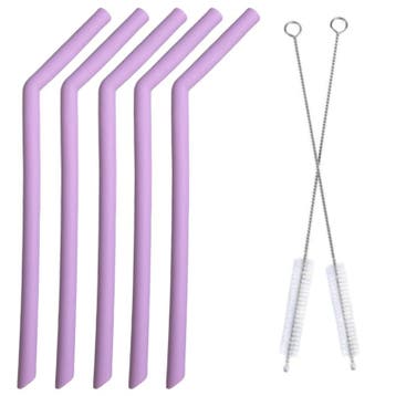 Fako Bijoux - Siliconen Rietjes Set - 5 Herbruikbare Rietjes, Verzenden, Nieuw