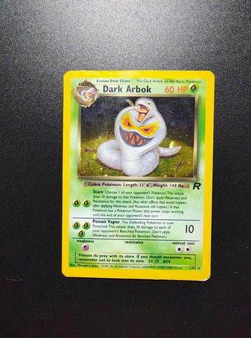 Pokémon - 6 Card - Dark Arbok Holo - Dark Vaporeon - Dark, Nieuw