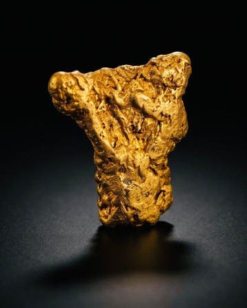 Goud Goud nugget - Hoogte: 18.06 mm - Breedte: 15.11 mm-
