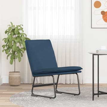 vidaXL Loungestoel 52x75x76 cm stof blauw, Verzenden, Nieuw