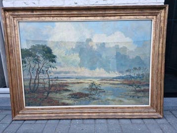 Jaak Van Wijck (1870-1946) - Zonnige dag in de kempen, Antiek en Kunst