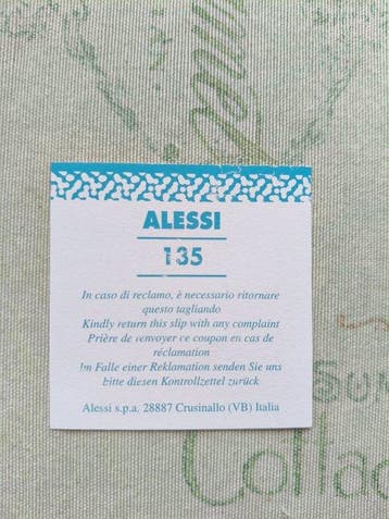 Alessi - Lluis Clotet - Mand - Sarrià - Staal