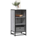 vidaXL Dressoir 35,5x35x76 cm bewerkt hout en metaal grijs, Huis en Inrichting, Kasten | Dressoirs, Verzenden, Nieuw