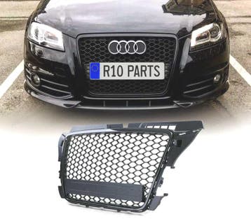 CALANDRE AUDI A3 8P 08-12 NOIR BRILLANT LOOK RS3, Autos : Pièces & Accessoires, Verzenden