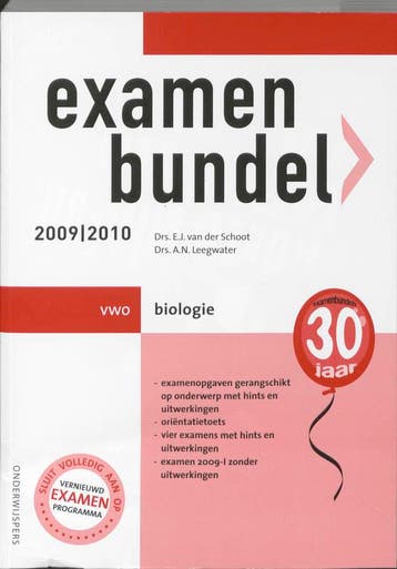 Examenbundel Biologie Vwo 2009/2010 9789006075564, Verzenden, Zo goed als nieuw, A.N. Leegwater