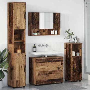 vidaXL Badkamermeubel Set 4 st Oud Hout 35 x 30 x 192 cm, Huis en Inrichting, Verzenden, Nieuw