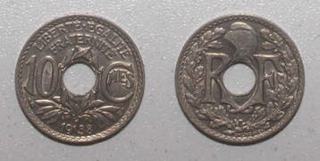 5 Centimes France Frankreich Km 866a 10 Centimes 1938 Typ..., Verzenden, België
