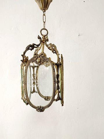 Lantaarn - Elegante hanglamp in Lodewijk XV-stijl - brons en