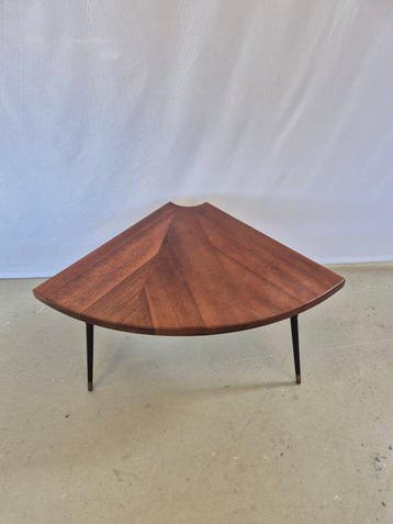 Bijzettafel - Mahonie - Vintage waaiervormige houten, Antiek en Kunst